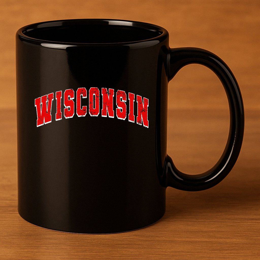 Wisconsin Throwback Design Classic 11oz C Handle Ceramic Mug