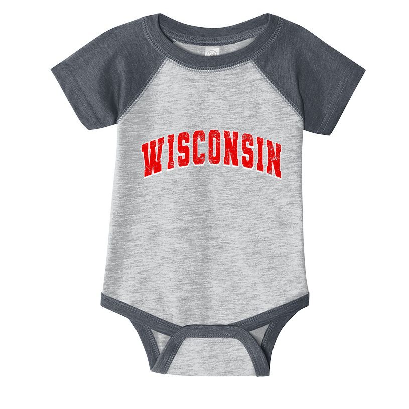 Wisconsin Throwback Design Classic Infant Baby Jersey Bodysuit