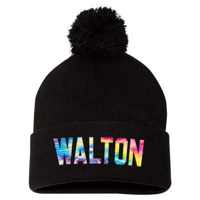 Walton Tie Dye Pom Pom 12in Knit Beanie