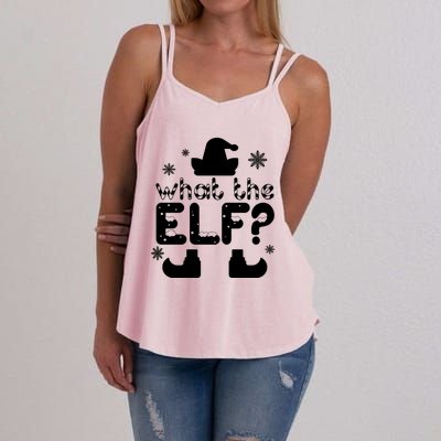 What The Elf Funny Christmas Gift Women's Strappy Tank