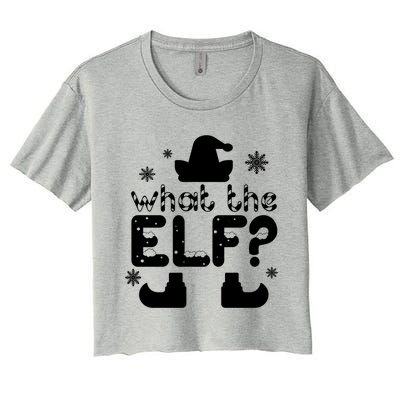 What The Elf Funny Christmas Gift Women's Crop Top Tee