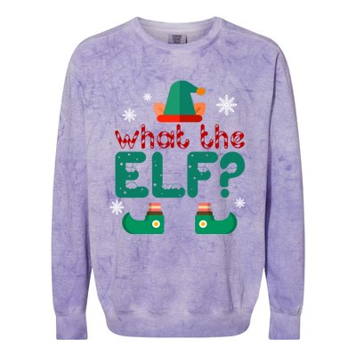 What The Elf Funny Christmas Gift Colorblast Crewneck Sweatshirt