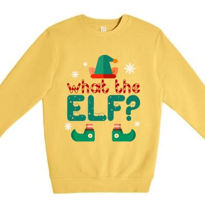 What The Elf Funny Christmas Gift Premium Crewneck Sweatshirt