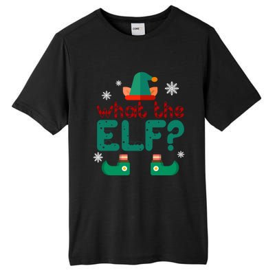 What The Elf Funny Christmas Gift Tall Fusion ChromaSoft Performance T-Shirt