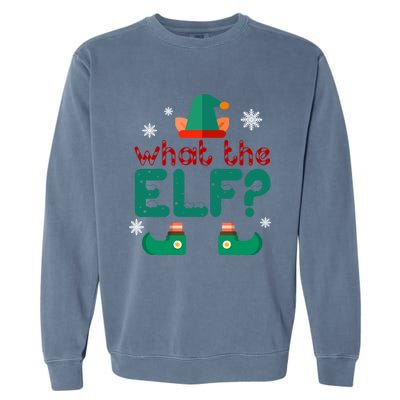 What The Elf Funny Christmas Gift Garment-Dyed Sweatshirt