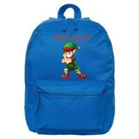 What The Elf Vaccinated Elf Funny Gift 16 in Basic Backpack