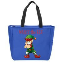 What The Elf Vaccinated Elf Funny Gift Zip Tote Bag