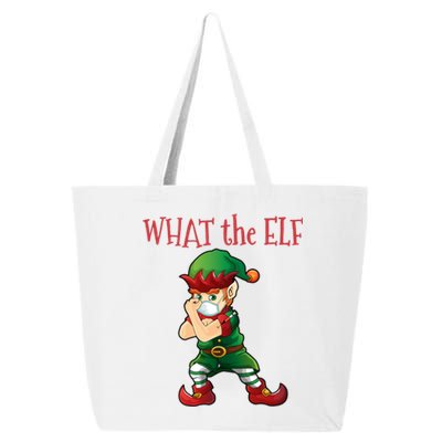 What The Elf Vaccinated Elf Funny Gift 25L Jumbo Tote