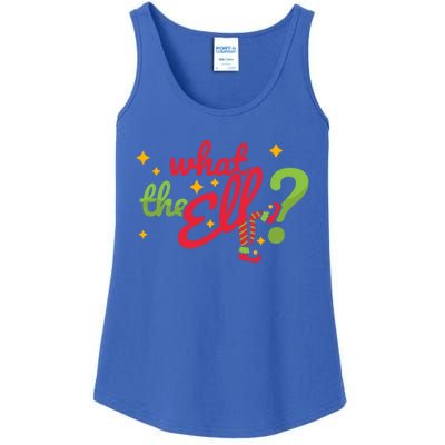 What The Elf? Funny Humor Family Christmas Meaningful Gift Ladies Essential Tank