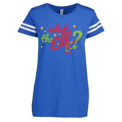 What The Elf? Funny Humor Family Christmas Meaningful Gift Enza Ladies Jersey Football T-Shirt