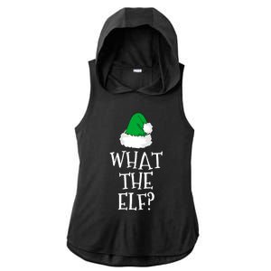 What The Elf Family Funny Christmas Gift Cool Gift Ladies PosiCharge Tri-Blend Wicking Draft Hoodie Tank