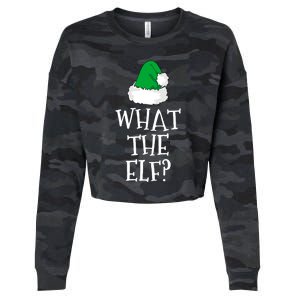 What The Elf Family Funny Christmas Gift Cool Gift Cropped Pullover Crew