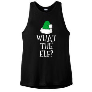 What The Elf Family Funny Christmas Gift Cool Gift Ladies PosiCharge Tri-Blend Wicking Tank