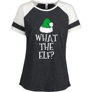 What The Elf Family Funny Christmas Gift Cool Gift Enza Ladies Jersey Colorblock Tee