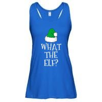 What The Elf Family Funny Christmas Gift Cool Gift Ladies Essential Flowy Tank