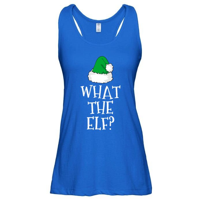 What The Elf Family Funny Christmas Gift Cool Gift Ladies Essential Flowy Tank