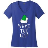 What The Elf Family Funny Christmas Gift Cool Gift Women's V-Neck T-Shirt