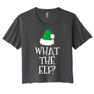 What The Elf Family Funny Christmas Gift Cool Gift Women's Crop Top Tee