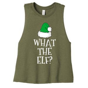 What The Elf Family Funny Christmas Gift Cool Gift Women's Racerback Cropped Tank