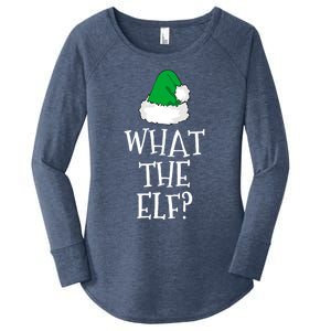 What The Elf Family Funny Christmas Gift Cool Gift Women's Perfect Tri Tunic Long Sleeve Shirt