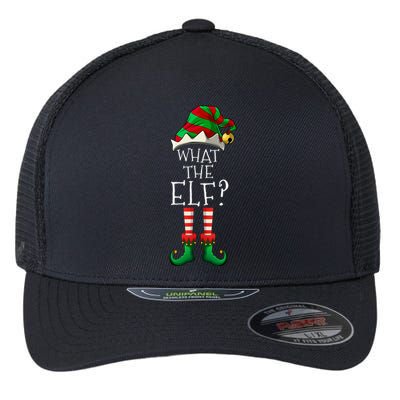 What The Elf Christmas Family Matching Group Funny Gift Flexfit Unipanel Trucker Cap