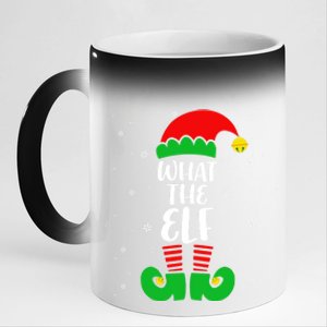 What The Elf Funny Christmas Elf Lover Matching Family Cute Gift 11oz Black Color Changing Mug