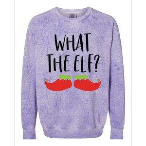 What The Elf Christmas Gift And Cute Gift Colorblast Crewneck Sweatshirt