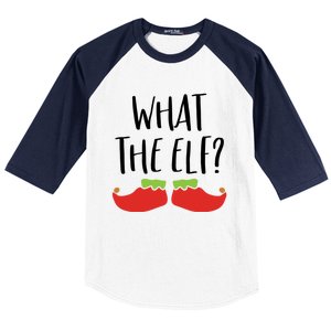 What The Elf Christmas Gift And Cute Gift Baseball Sleeve Shirt