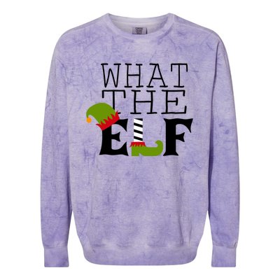 What The Elf Funny Christmas Festive Graphic Holiday Gift Colorblast Crewneck Sweatshirt