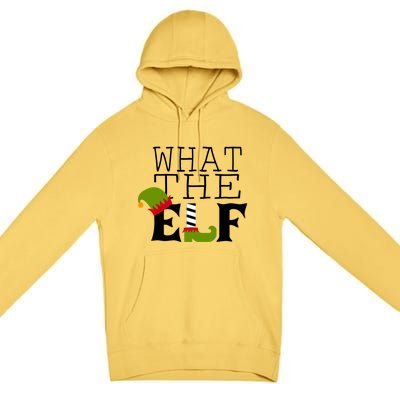 What The Elf Funny Christmas Festive Graphic Holiday Gift Premium Pullover Hoodie