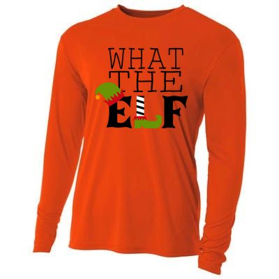 What The Elf Funny Christmas Festive Graphic Holiday Gift Cooling Performance Long Sleeve Crew