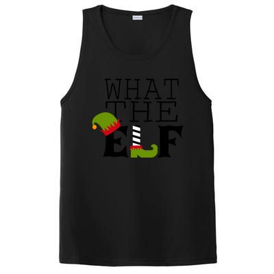 What The Elf Funny Christmas Festive Graphic Holiday Gift PosiCharge Competitor Tank