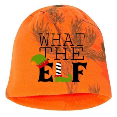 What The Elf Funny Christmas Festive Graphic Holiday Gift Kati - Camo Knit Beanie