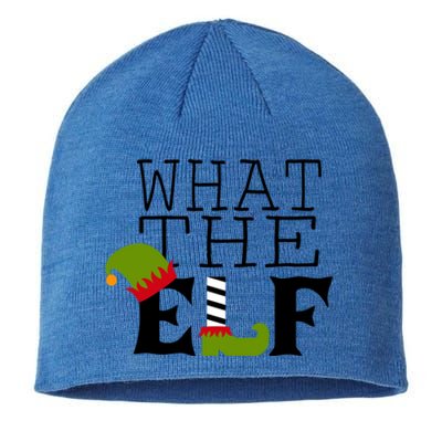 What The Elf Funny Christmas Festive Graphic Holiday Gift Sustainable Beanie