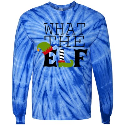 What The Elf Funny Christmas Festive Graphic Holiday Gift Tie-Dye Long Sleeve Shirt