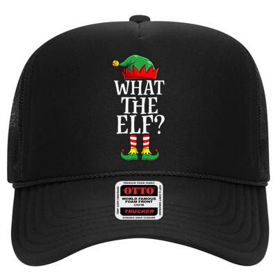 What The Elf Christmas Family Matching Group Funny High Crown Mesh Back Trucker Hat