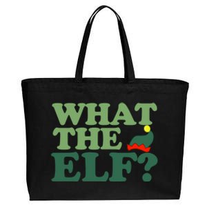 What The Elf Funny Christmas Elf Gift Cotton Canvas Jumbo Tote