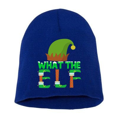What The Elf Funny Family Matching Christmas Cute Gift Short Acrylic Beanie