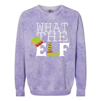 What The Elf Funny Christmas Festive Graphic Holiday Gift Colorblast Crewneck Sweatshirt