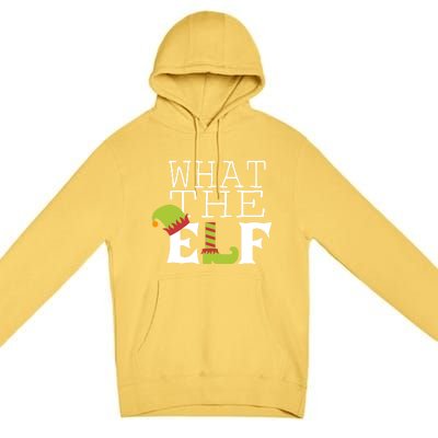 What The Elf Funny Christmas Festive Graphic Holiday Gift Premium Pullover Hoodie