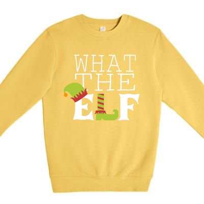 What The Elf Funny Christmas Festive Graphic Holiday Gift Premium Crewneck Sweatshirt