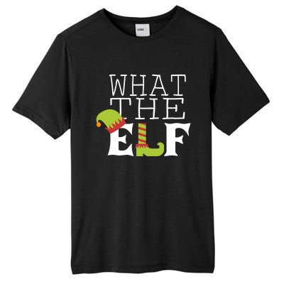 What The Elf Funny Christmas Festive Graphic Holiday Gift Tall Fusion ChromaSoft Performance T-Shirt