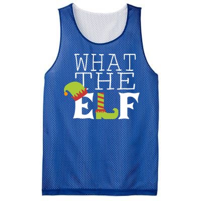 What The Elf Funny Christmas Festive Graphic Holiday Gift Mesh Reversible Basketball Jersey Tank