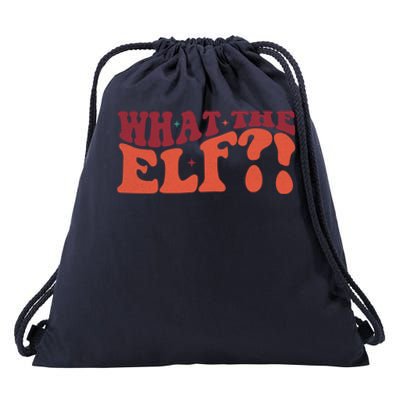 What The Elf Funny Holiday Christmas Gift Drawstring Bag