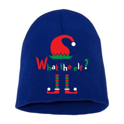 What The Elf Funny Christmas Wear Funny Gift Short Acrylic Beanie