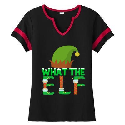 What The Elf Funny Family Matching Christmas Gift Ladies Halftime Notch Neck Tee