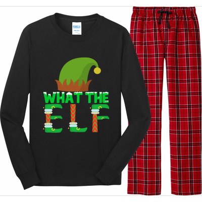 What The Elf Funny Family Matching Christmas Gift Long Sleeve Pajama Set