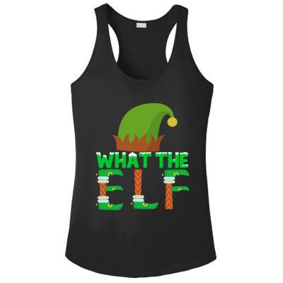 What The Elf Funny Family Matching Christmas Gift Ladies PosiCharge Competitor Racerback Tank