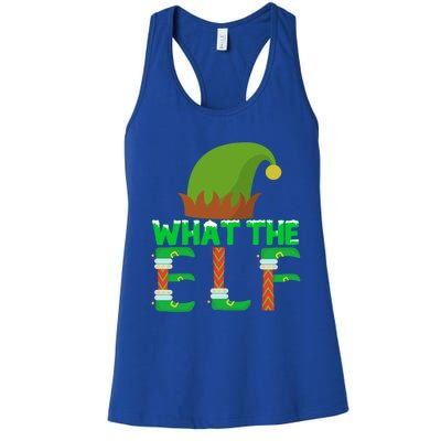 What The Elf Funny Family Matching Christmas Gift Women's Racerback Tank