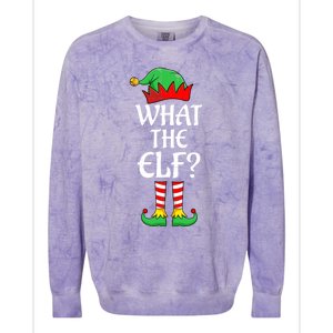 What The Elf Group Matching Family Christmas Outfit Pajama Meaningful Gift Colorblast Crewneck Sweatshirt